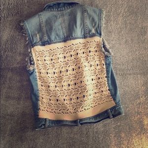 Vintage Havana sleeveless denim vest